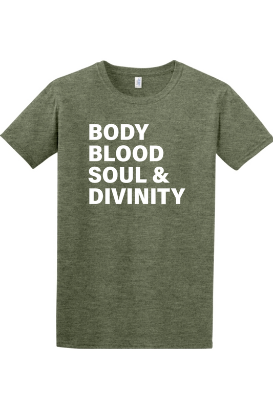 Body Blood Soul & Divinity T-shirt - english