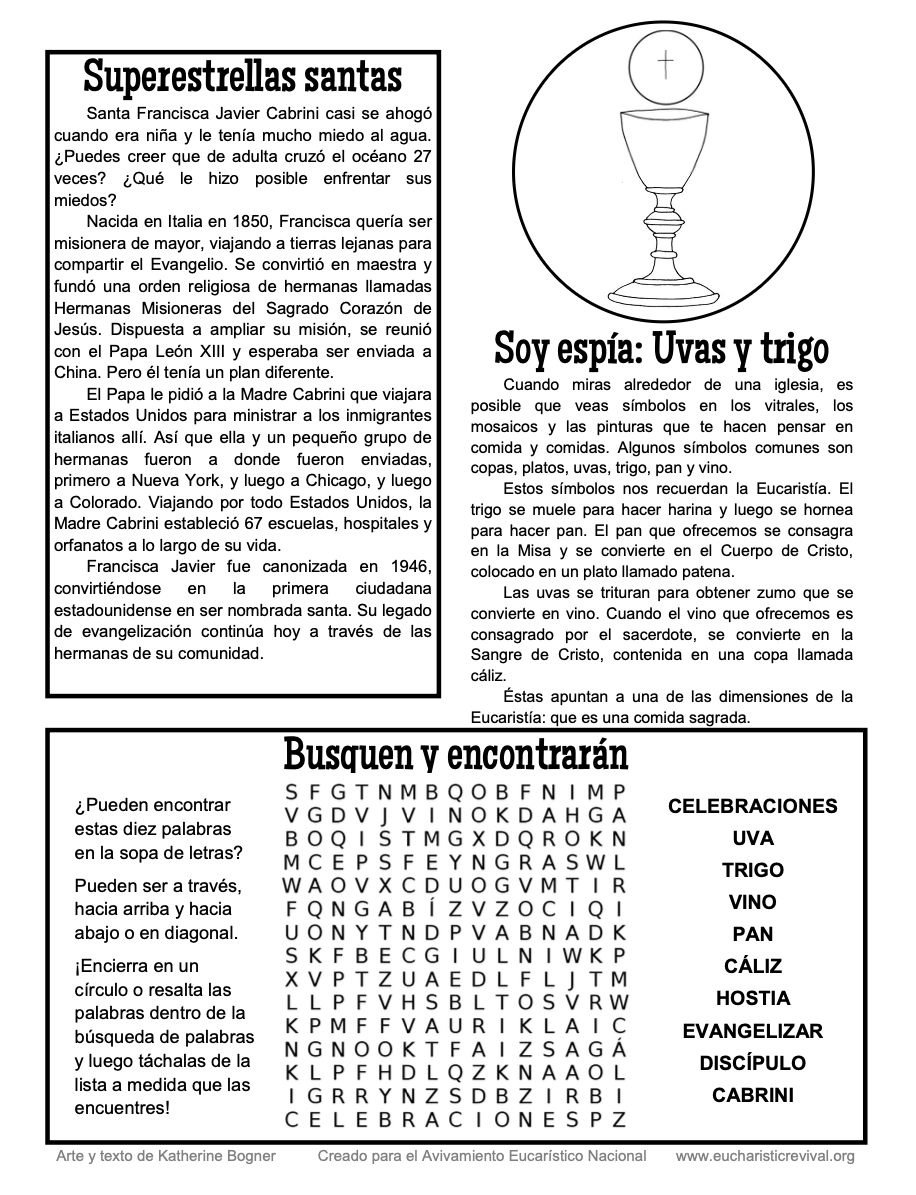 Looking for Jesus 6 – Meal: Children’s Bulletin (Spanish) – Digital Download