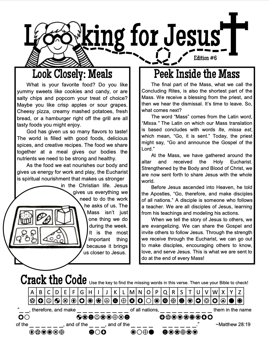 Looking for Jesus 6 – Meal: Children’s Bulletin (English) – Digital Download