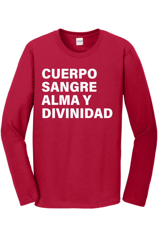 Body, Blood, Soul & Divinity Long Sleeve T-Shirt - español