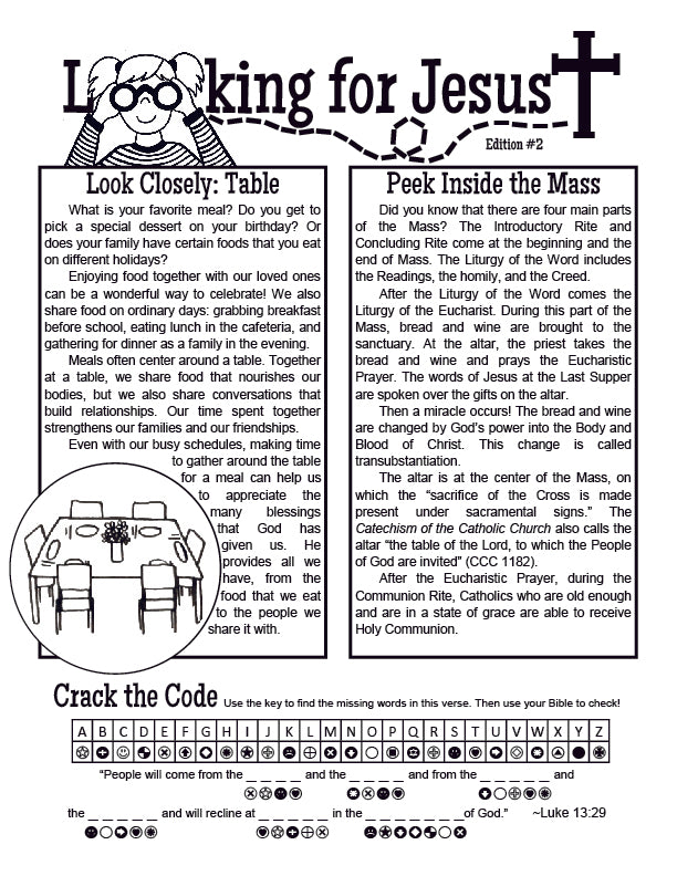 Looking for Jesus – Table: Children’s Bulletin (English)- Digital Download