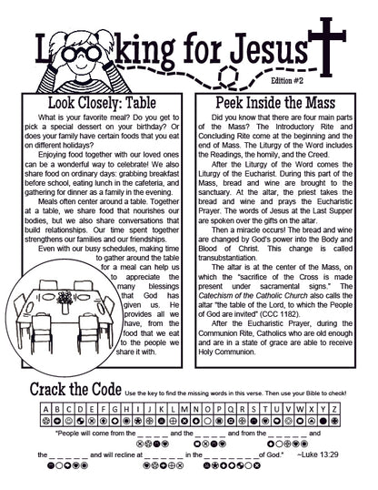 Looking for Jesus – Table: Children’s Bulletin (English)- Digital Download