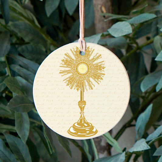 Monstrance 4" Round Ornament-2