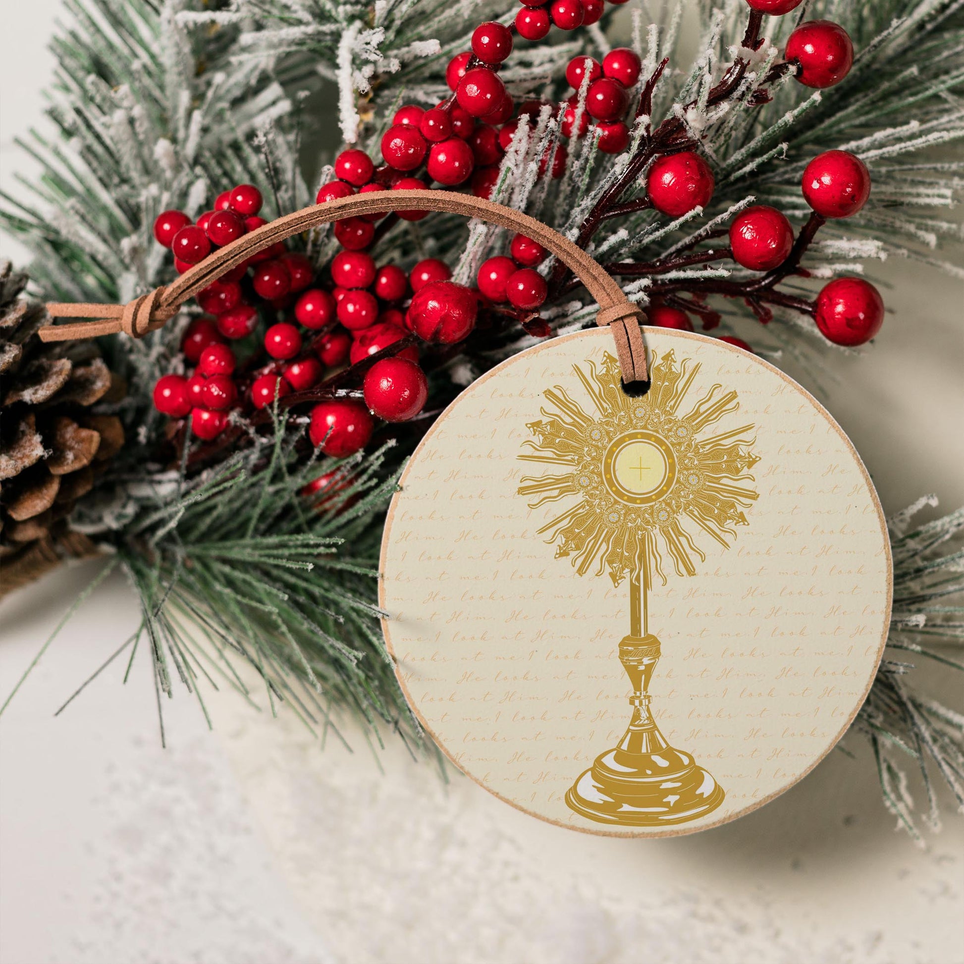 Monstrance 4" Round Ornament-4