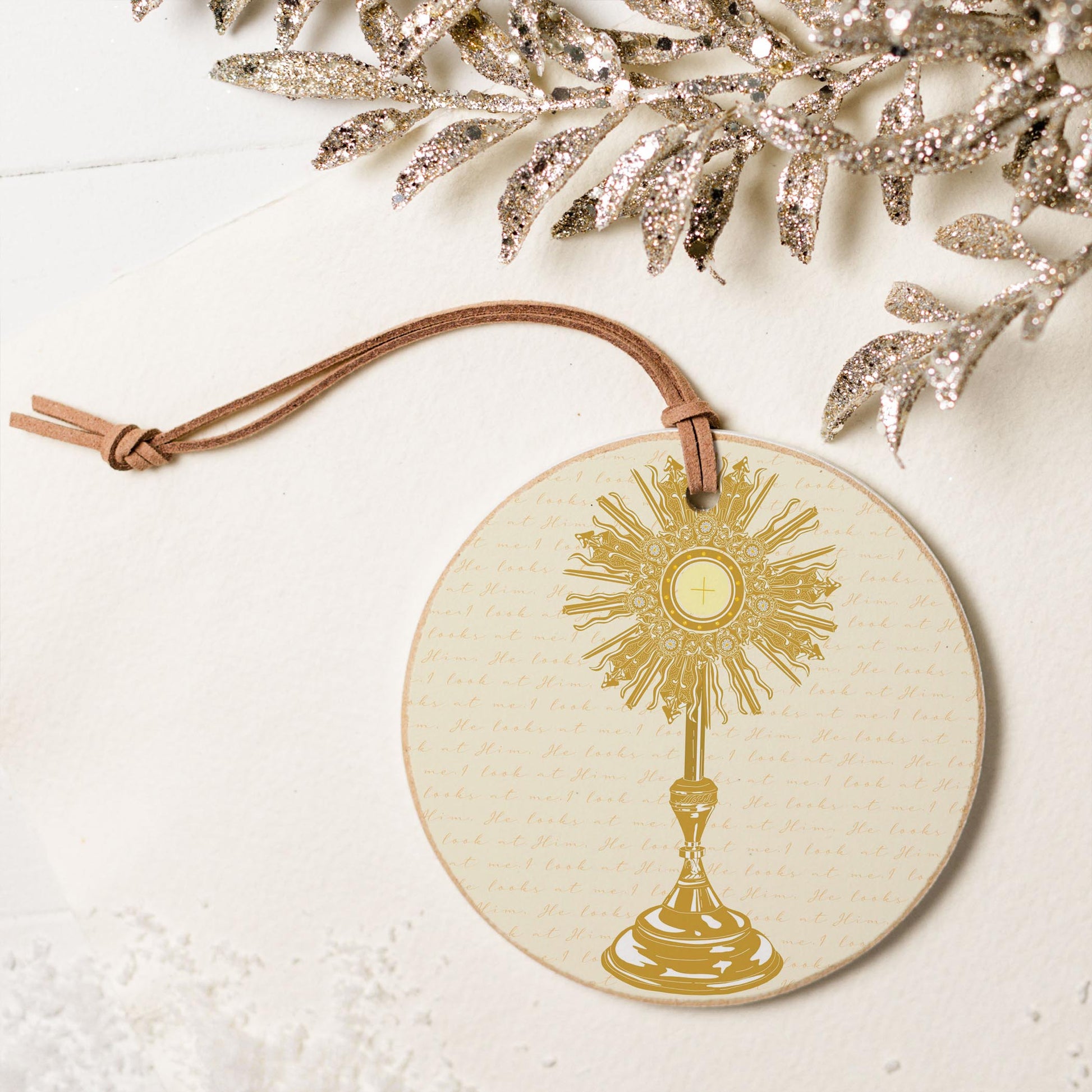 Monstrance 4" Round Ornament-5