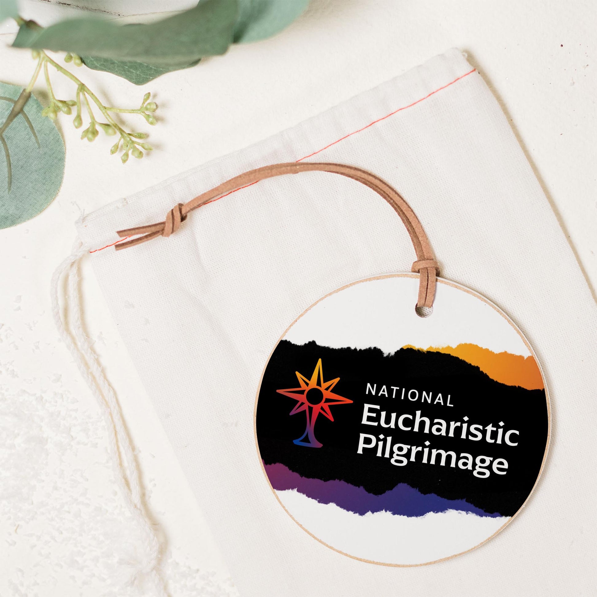 National Eucharistic Pilgrimage 4" Round Ornament-1