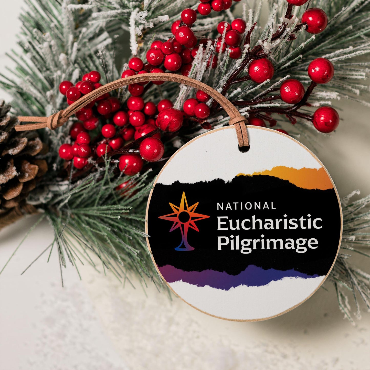 National Eucharistic Pilgrimage 4" Round Ornament-4