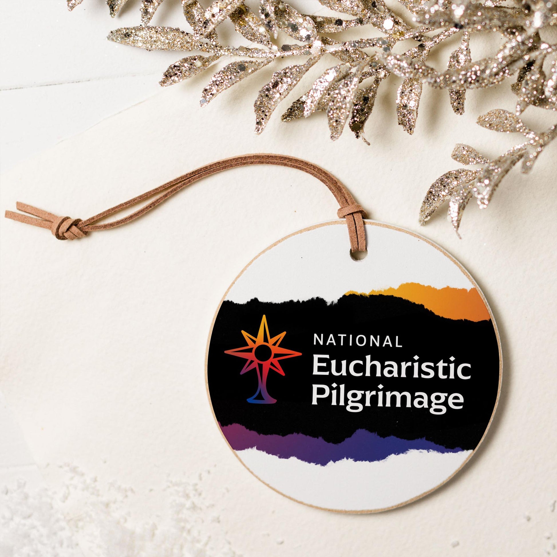 National Eucharistic Pilgrimage 4" Round Ornament-5