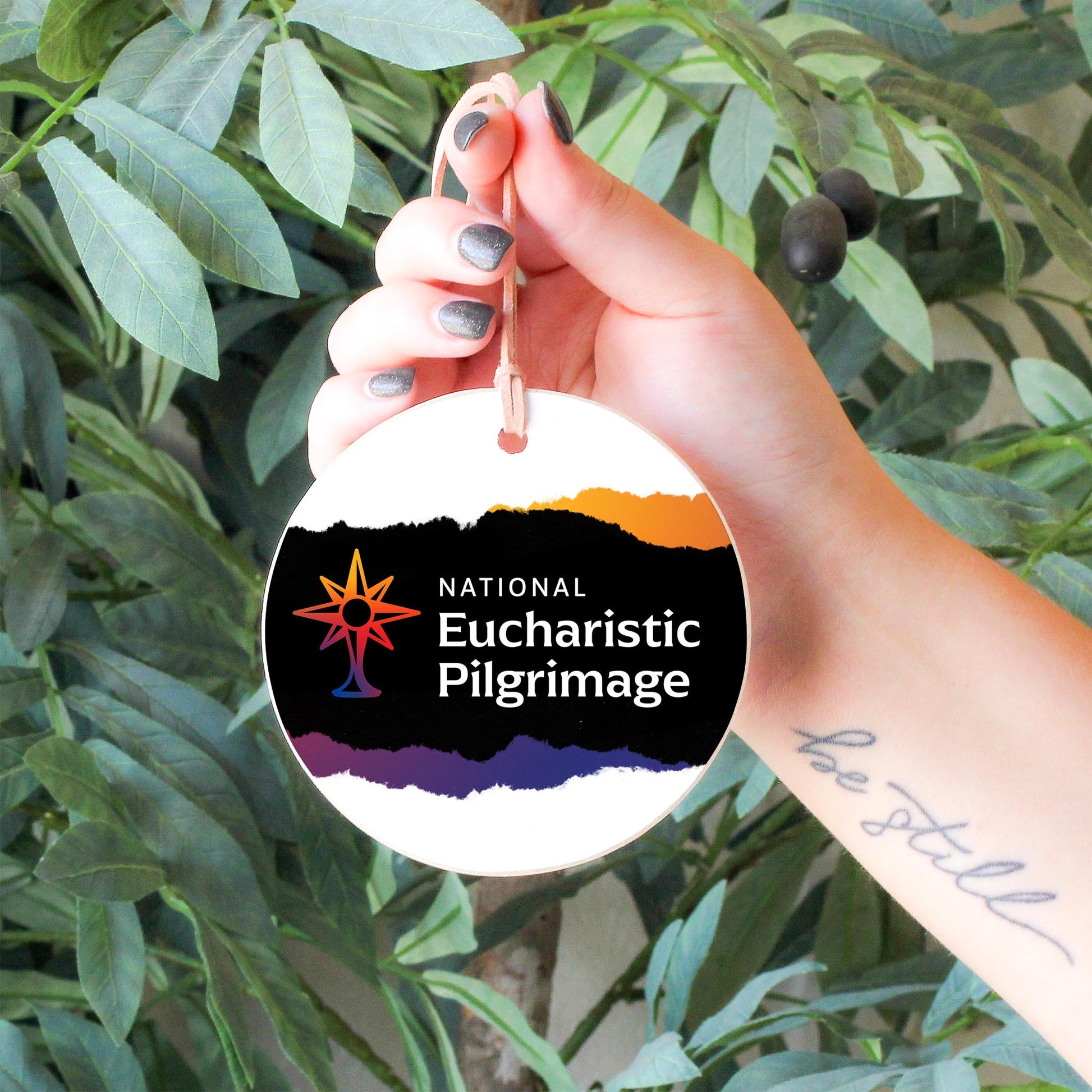 National Eucharistic Pilgrimage 4" Round Ornament-6