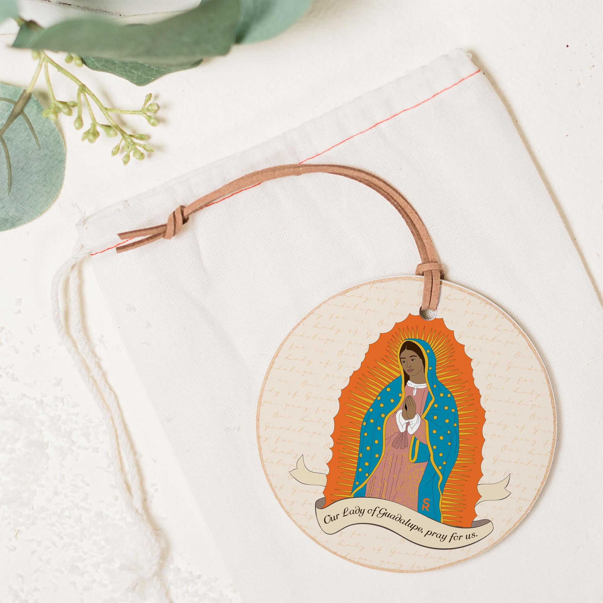 Our Lady of Guadalupe 4" Round Ornament-1