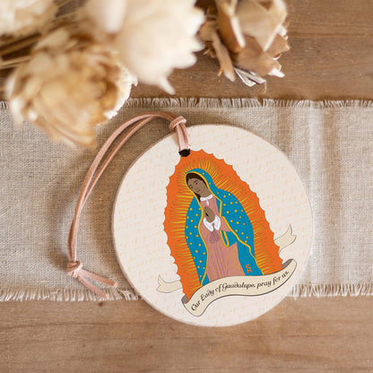 Our Lady of Guadalupe 4" Round Ornament-3