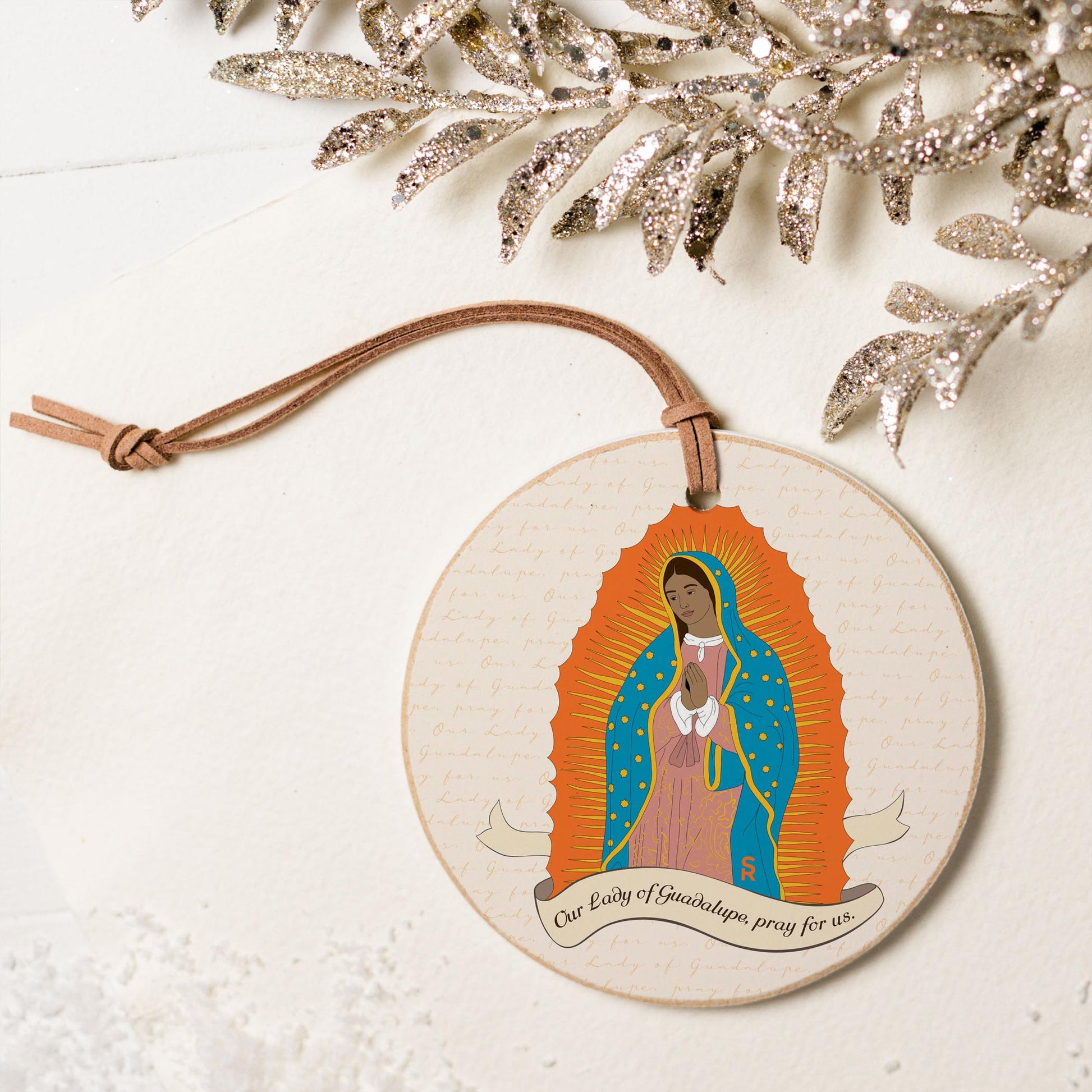 Our Lady of Guadalupe 4" Round Ornament-5