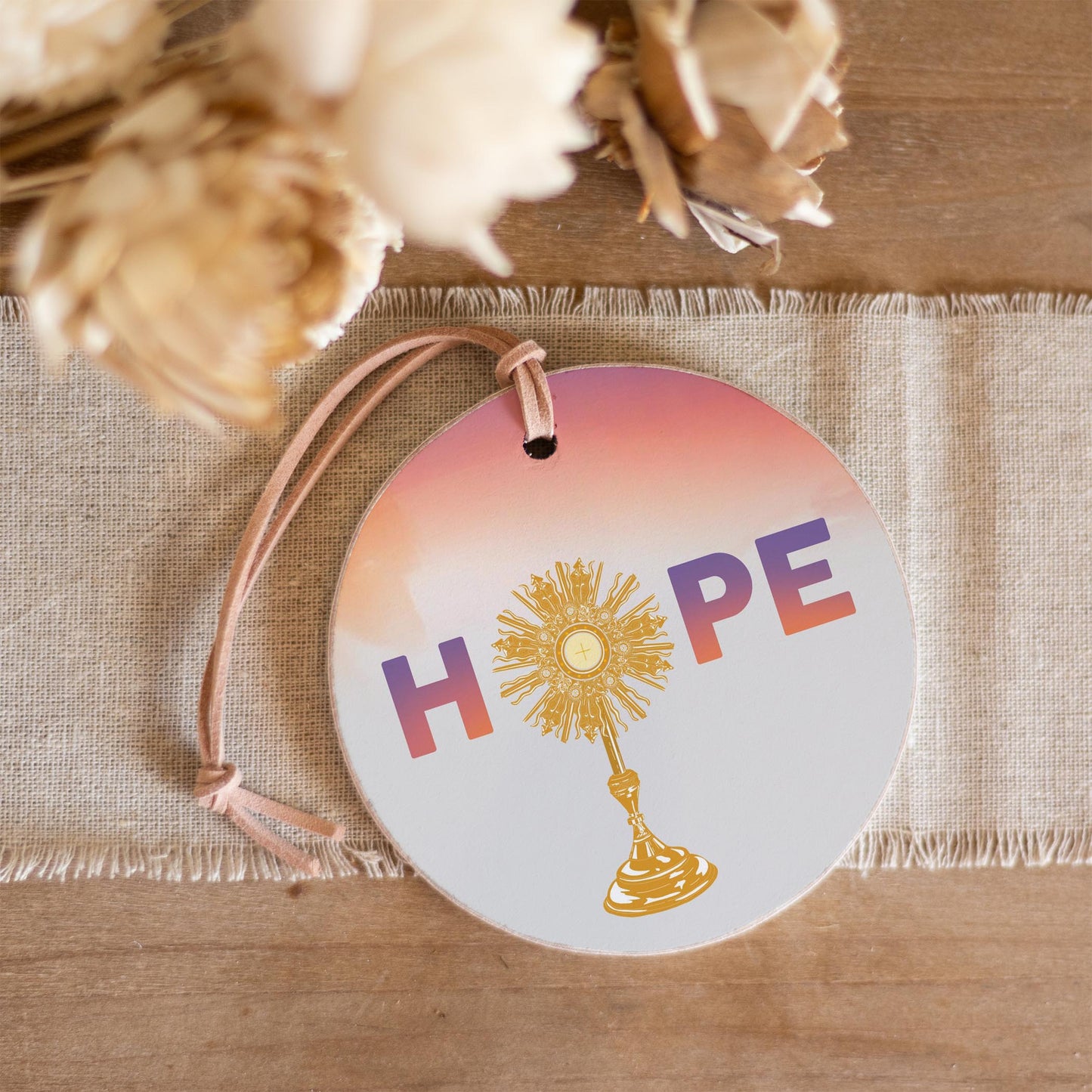 HOPE Monstrance 4" Round Ornament-3