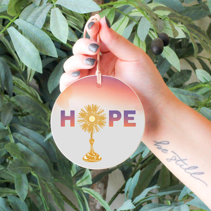 HOPE Monstrance 4" Round Ornament-6