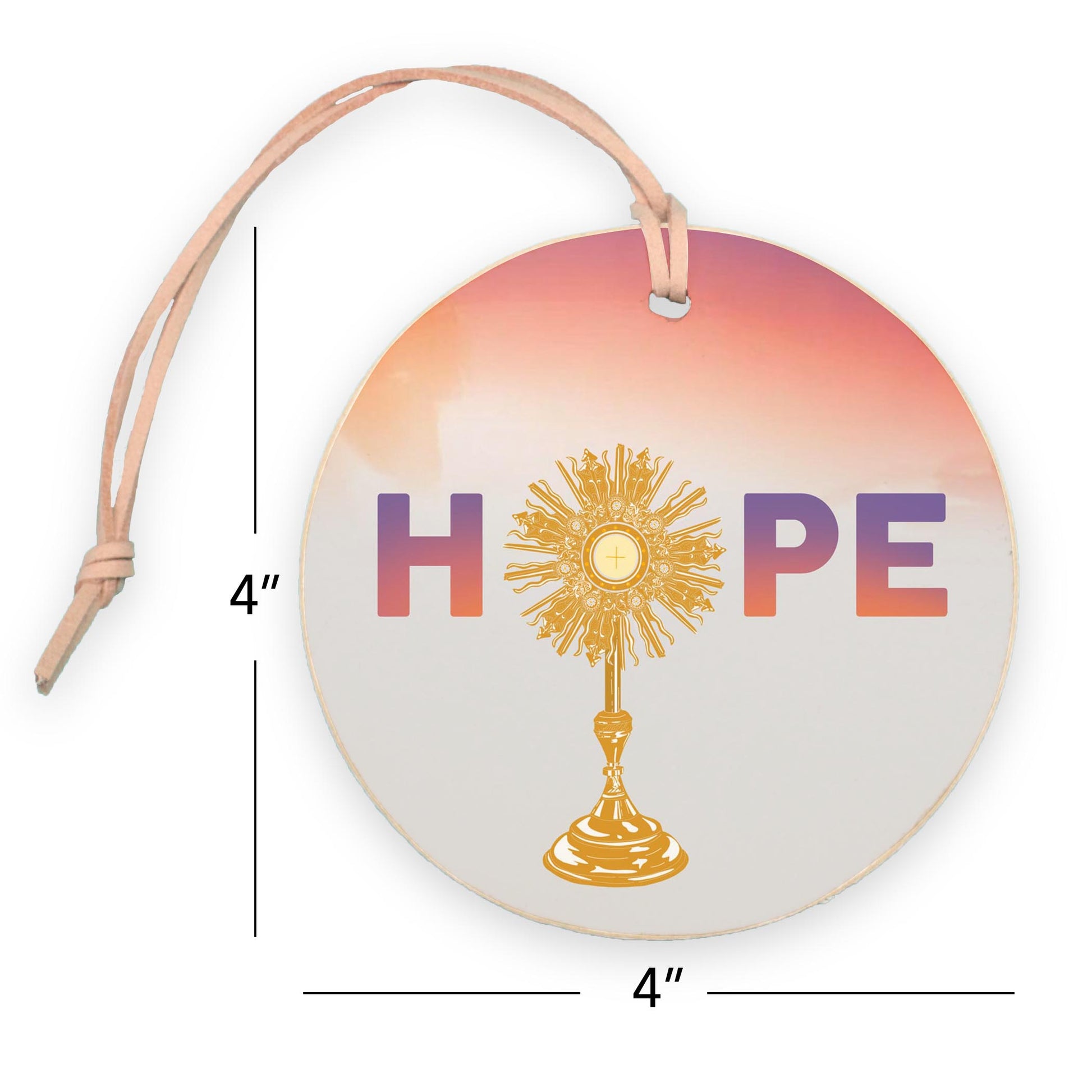 HOPE Monstrance 4" Round Ornament-7