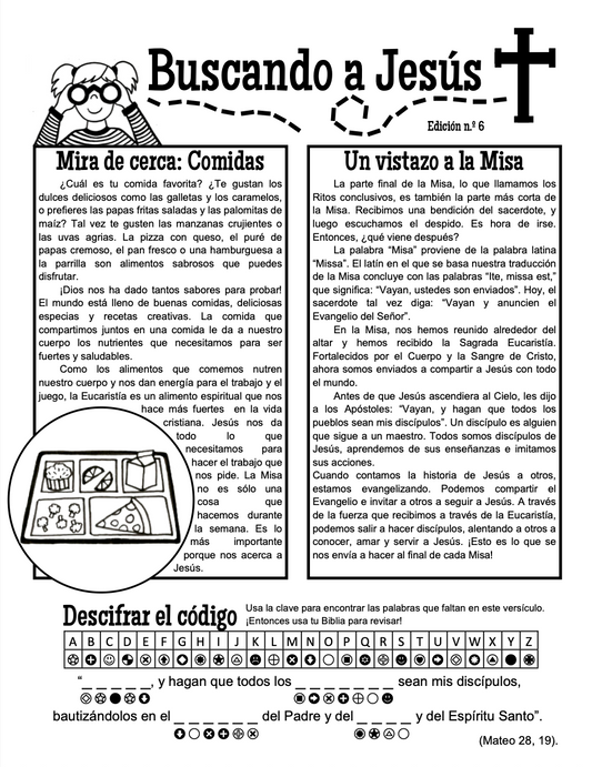 Looking for Jesus 6 – Meal: Children’s Bulletin (Spanish) – Digital Download