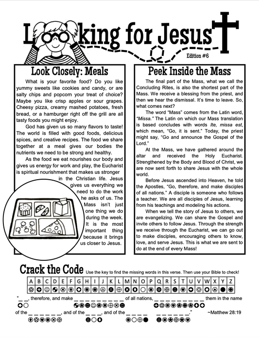 Looking for Jesus 6 – Meal: Children’s Bulletin (English) – Digital Download