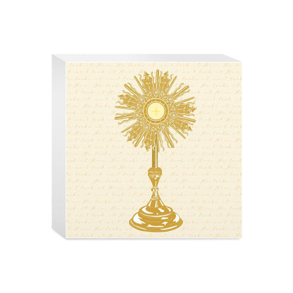 Monstrance 5x5 Wood Block-0