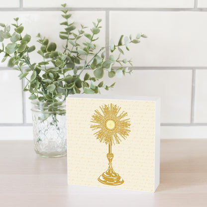 Monstrance 5x5 Wood Block-2