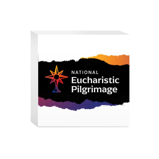 National Eucharistic Pilgrimage 5x5 Wood Block-0