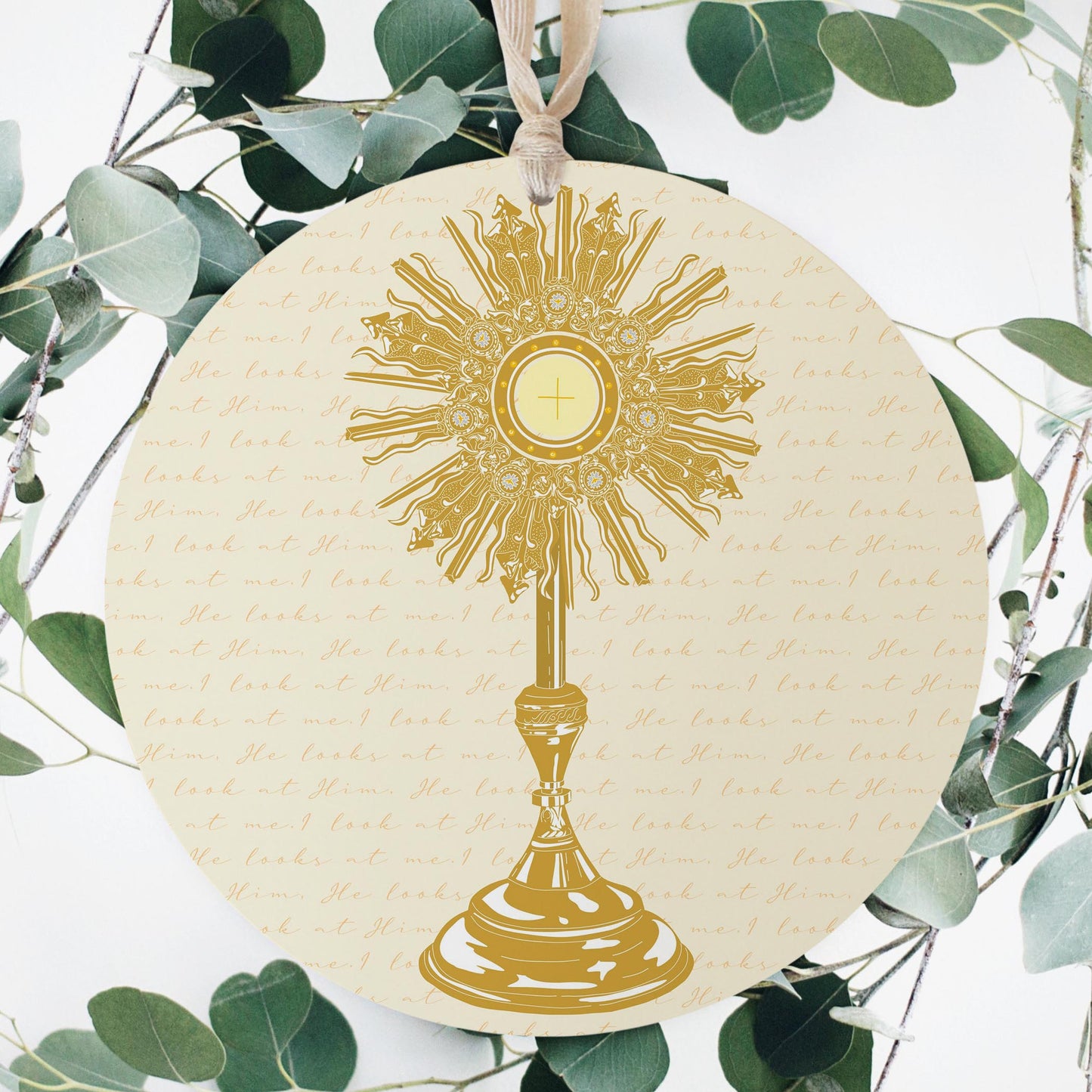 Monstrance 8" Hanging Sign-3