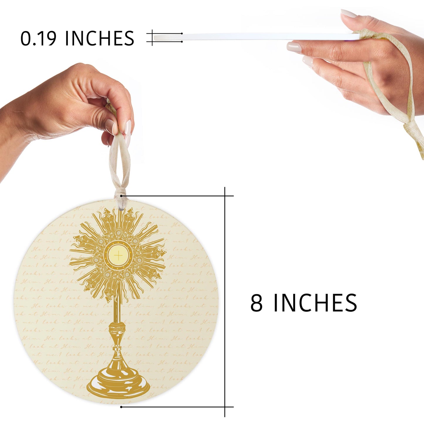 Monstrance 8" Hanging Sign-6