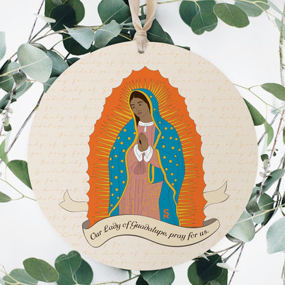 Our Lady of Guadalupe 8" Hanging Sign-3