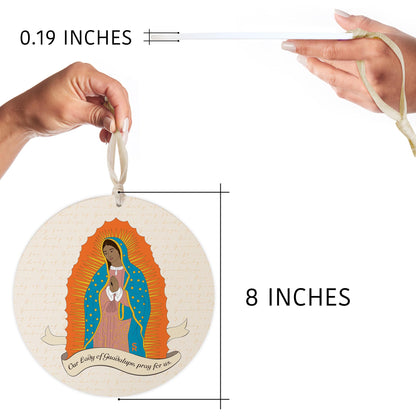 Our Lady of Guadalupe 8" Hanging Sign-6