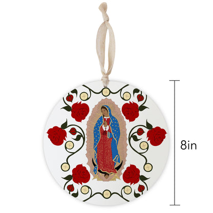 Our Lady of Guadalupe and the Eucharist 8" Hanging Sign-1